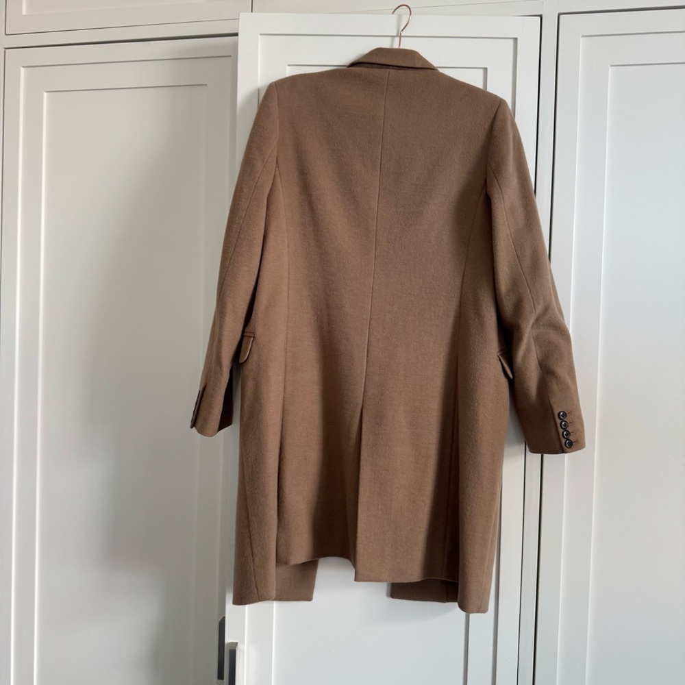 Camel tan Uniqlo Chester long wool and cashmere Trench Coat size small - Picture 5 of 6